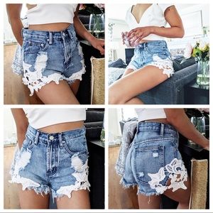TOBY HEART GINGER Distressed HR Festival Shorts XS